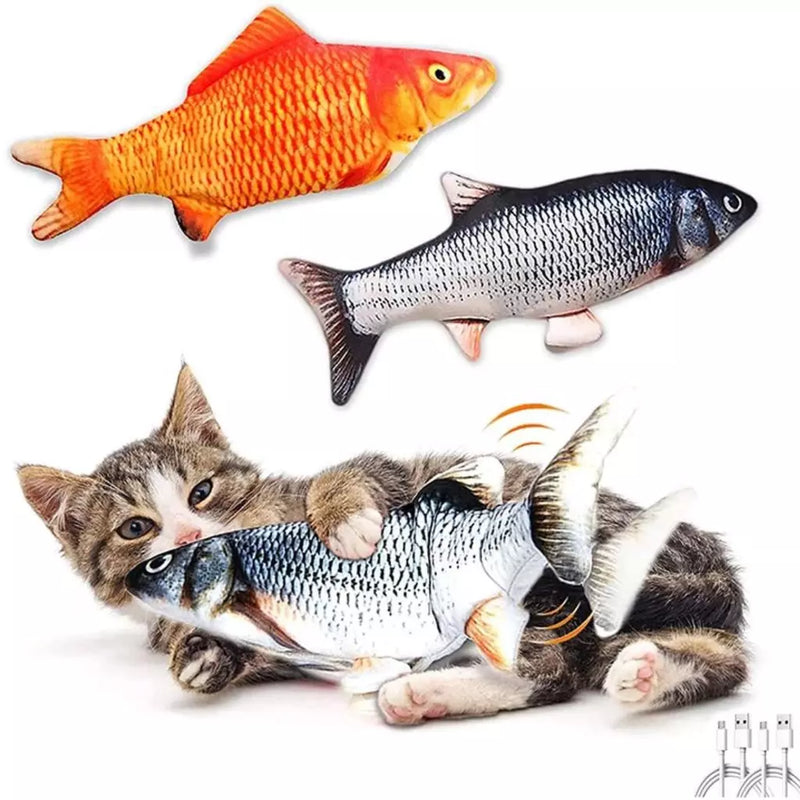 Peixe Elétrico Recarregável para Gato e Pets - aumigodepatas