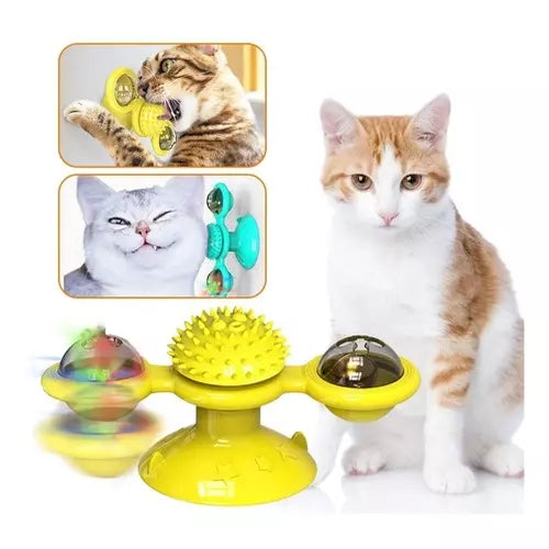 Spin Cat | Brinquedo Giratório Piscante Gato - aumigodepatas