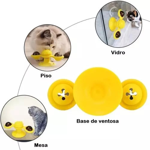 Spin Cat | Brinquedo Giratório Piscante Gato - aumigodepatas