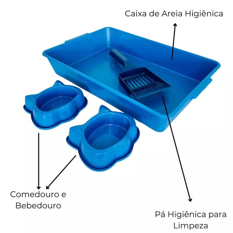 Caixa de Areia Higiênica Para Gatos - Aumigo de Patas - aumigodepatas