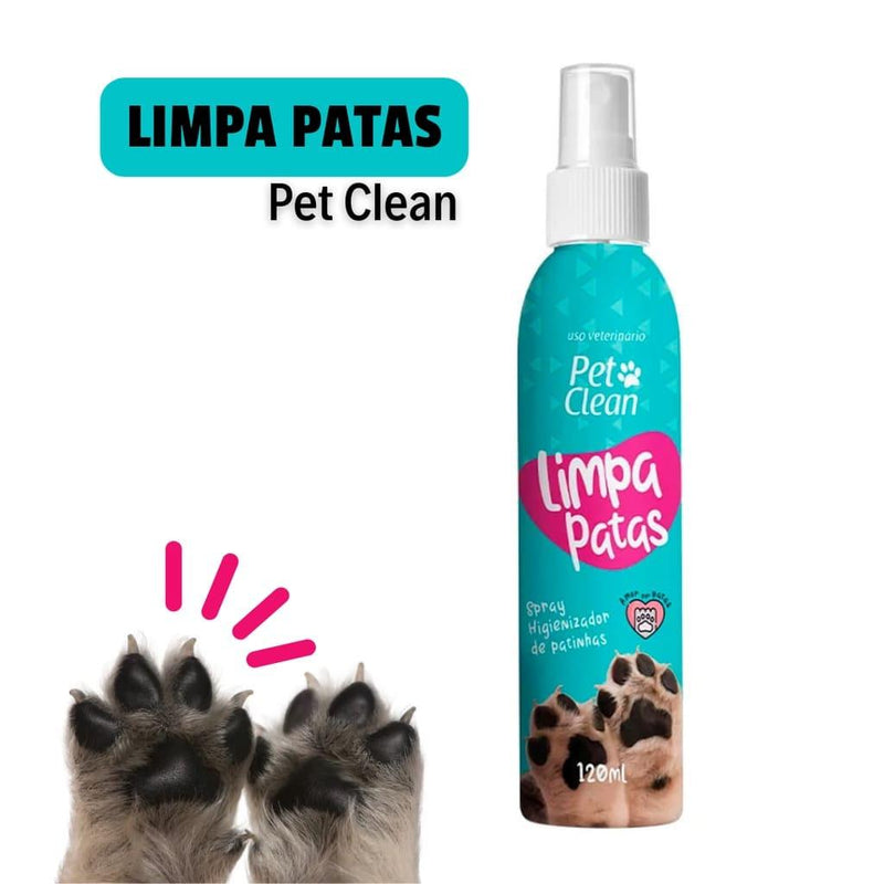 Limpa Patas para Cachorro e Gato - Pet Clean - Spray 120ml - aumigodepatas